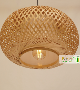 Bamboo Nest Unique Handmade Woven Hanging Pendant Chandelier Lampshade