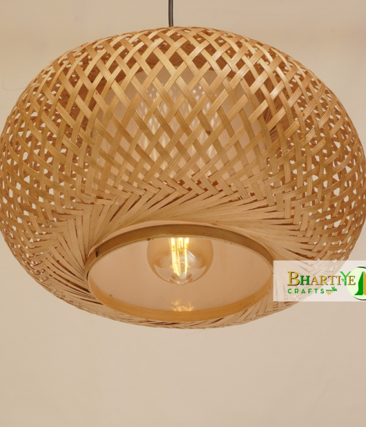 Bamboo Nest Unique Handmade Woven Hanging Pendant Chandelier Lampshade