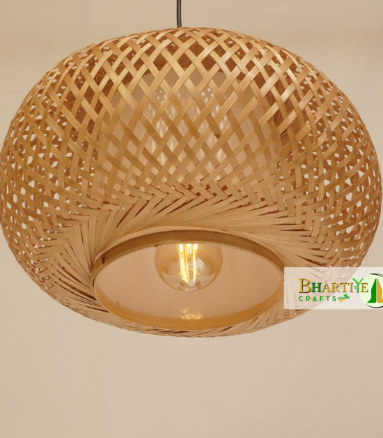 Bamboo Nest Unique Handmade Woven Hanging Pendant Chandelier Lampshade