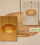Bamboo Nest Unique Handmade Woven Hanging Pendant Chandelier Lampshade