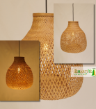 Honeycomb Bamboo Ceiling Pendant Hanging Chandelier Lamp Shade