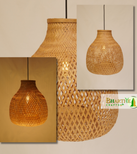 Honeycomb Bamboo Ceiling Pendant Hanging Chandelier Lamp Shade