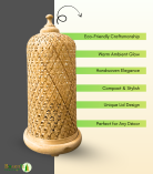 Flower Bamboo Hanging Pendant Lights Ceiling Chandelier Lamp Shade