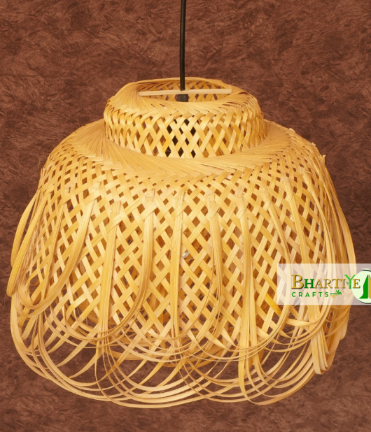 Flower Bamboo Hanging Pendant Lights Ceiling Chandelier Lamp Shade