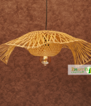 Celestial Weave Cap Rattan Wicker Ceiling Pendant Chandelier Lamp Shade