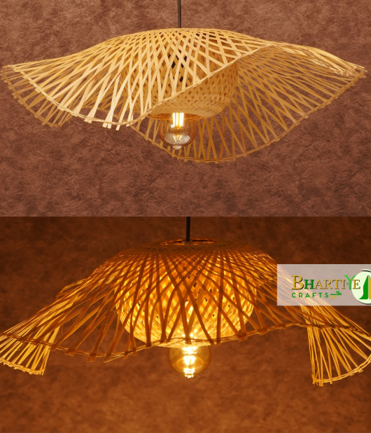 Celestial Weave Cap Rattan Wicker Ceiling Pendant Chandelier Lamp Shade