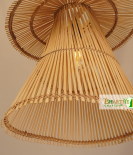 Vintage Designer Hanging Natural Wicker Pendant Chandelier Lamp Shade