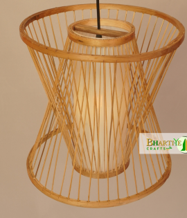 Bamboo Frustum Birdcage Wicker Ceiling Rattan Chandelier Lamp Shade