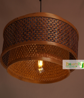 Bamboo Cane Webbing Wicker Ceiling Rattan Pendant Chandelier Lamp Shade