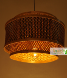 Bamboo Cane Webbing Wicker Ceiling Rattan Pendant Chandelier Lamp Shade