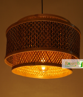 Bamboo Cane Webbing Wicker Ceiling Rattan Pendant Chandelier Lamp Shade
