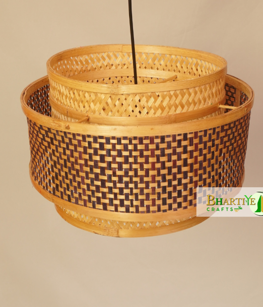 Bamboo Cane Webbing Wicker Ceiling Rattan Pendant Chandelier Lamp Shade