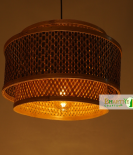 Bamboo Cane Webbing Wicker Ceiling Rattan Pendant Chandelier Lamp Shade