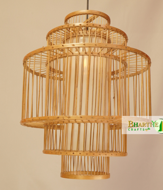 Thermo Rattan Bamboo Ceiling Cane Modern Pendant Chandelier Lamp Shade