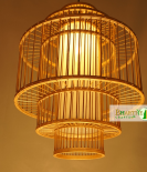 Thermo Rattan Bamboo Ceiling Cane Modern Pendant Chandelier Lamp Shade