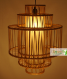 Thermo Rattan Bamboo Ceiling Cane Modern Pendant Chandelier Lamp Shade