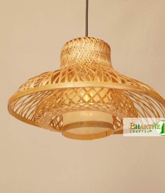 Mushroom Wicker Bamboo Hanging Ceiling Rattan Chandelier Lamp Shade