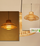 Mushroom Wicker Bamboo Hanging Ceiling Rattan Chandelier Lamp Shade