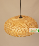 Bamboo Dome Single Head Rustic Handwoven Rattan Chandelier Lamp Shade