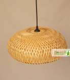 Bamboo Dome Single Head Rustic Handwoven Rattan Chandelier Lamp Shade