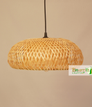 Bamboo Dome Single Head Rustic Handwoven Rattan Chandelier Lamp Shade