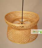 Bamboo Lotus Pendant Designer Double Layer Hanging Chandelier Lamp Shade