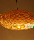 S Curve Unique Handmade Woven Bamboo Hanging Rattan Chandelier Lamp Shade