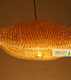 S Curve Unique Handmade Woven Bamboo Hanging Rattan Chandelier Lamp Shade