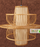 Bamboo Lotus Wicker Ceiling Asian Rattan Chandelier Lamp Shade