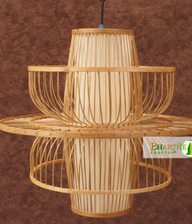 Bamboo Lotus Wicker Ceiling Asian Rattan Chandelier Lamp Shade