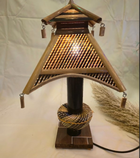 Bamboo Designer Table Lamp Size- 18 x 10 Inch  (#LSB0062-00)