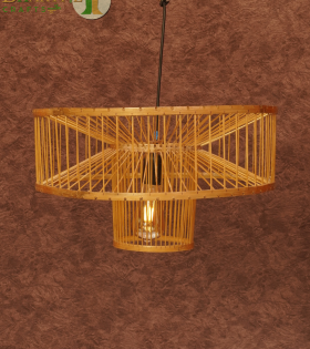Elegant Bamboo Hanging Lamp by Bhartiye crafts| Tripura craft