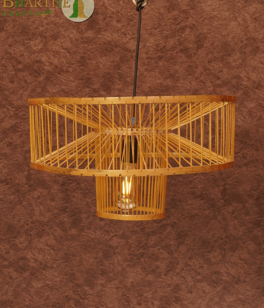 Elegant Bamboo Hanging Lamp by Bhartiye crafts| Tripura craft