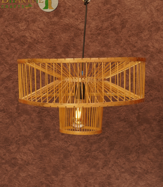Elegant Bamboo Hanging Lamp by Bhartiye crafts| Tripura craft