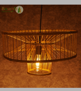 Elegant Bamboo Hanging Lamp by Bhartiye crafts| Tripura craft