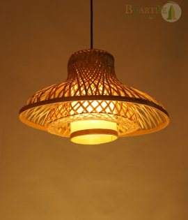 Handmade Bamboo Hanging Pendant Lamp – Sustainable Decor | Bhartiye Crafts