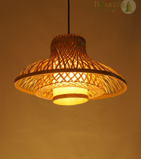 Handmade Bamboo Hanging Pendant Lamp – Sustainable Decor | Bhartiye Crafts