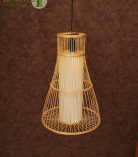 Eco-Friendly Bamboo Pendant Light – Tripura Handicraft | Bhartiye crafts