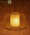 Bhartiye crafts Bamboo cage Pendant Lamp |Premium Tripura Artisan Hanging Light