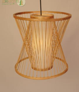 Handcrafted Bamboo Pendant Lamp by Bhartiye Crafts – Made by Tripura Artisans