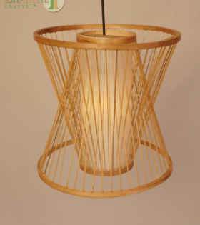 Handcrafted Bamboo Pendant Lamp by Bhartiye Crafts – Made by Tripura Artisans