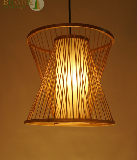 Handcrafted Bamboo Pendant Lamp by Bhartiye Crafts – Made by Tripura Artisans