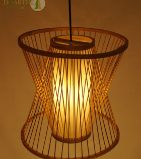 Handcrafted Bamboo Pendant Lamp by Bhartiye Crafts – Made by Tripura Artisans