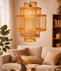 Bhartiye crafts Bamboo Hanging Lamp – Handcrafted by Tripura Artisans