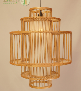 Bhartiye crafts Bamboo Hanging Lamp – Handcrafted by Tripura Artisans