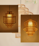Bhartiye crafts Bamboo Hanging Lamp – Handcrafted by Tripura Artisans