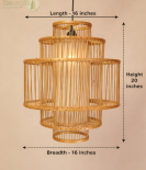 Bhartiye crafts Bamboo Hanging Lamp – Handcrafted by Tripura Artisans