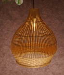 Bhartiye crafts Handwoven Bamboo Pendant Lamp | Handmade Tripura Artisans Hanging Light