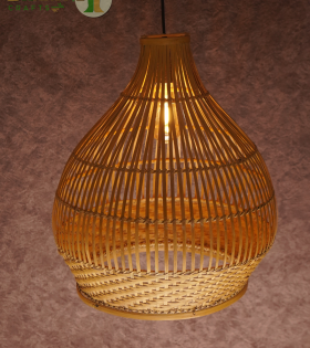 Bhartiye crafts Handwoven Bamboo Pendant Lamp | Handmade Tripura Artisans Hanging Light