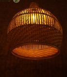 Bhartiye crafts Handwoven Bamboo Pendant Lamp | Handmade Tripura Artisans Hanging Light